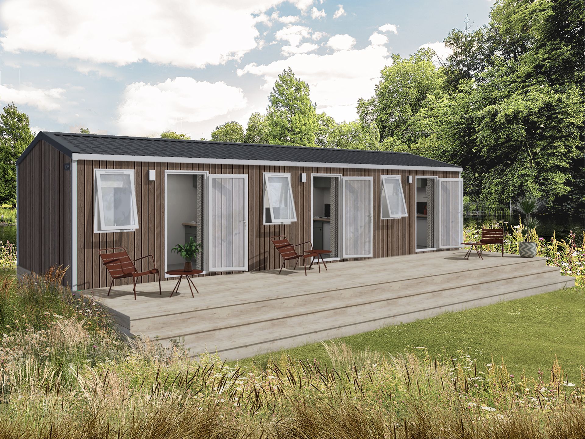 Stacaravan CAHITA TRIO - 1 slaapkamer | IRM voor de zakelijke markt